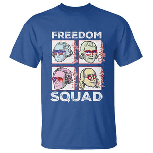 4th Of July T Shirt US Freedom Squad Washington Jefferson Hamilton Franklin TS09 Royal Blue Print Your Wear