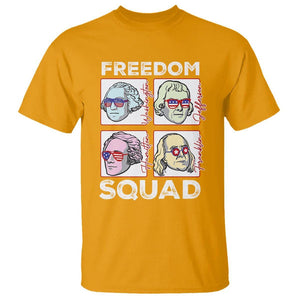 4th Of July T Shirt US Freedom Squad Washington Jefferson Hamilton Franklin TS09 Gold Print Your Wear