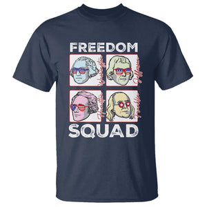 4th Of July T Shirt US Freedom Squad Washington Jefferson Hamilton Franklin TS09 Navy Print Your Wear