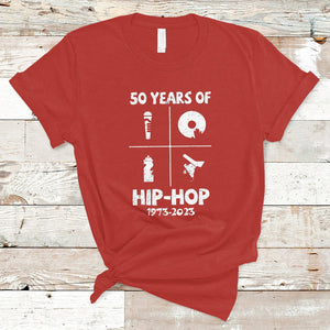 50 Years Old 50th Anniversary Of Hip Hop Elements of Hip-Hop T Shirt TS02 Red Printyourwear