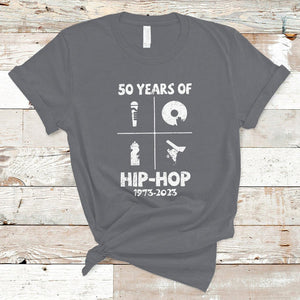 50 Years Old 50th Anniversary Of Hip Hop Elements of Hip-Hop T Shirt TS02 Charcoal Printyourwear