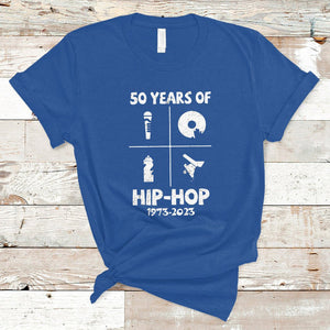 50 Years Old 50th Anniversary Of Hip Hop Elements of Hip-Hop T Shirt TS02 Royal Blue Printyourwear