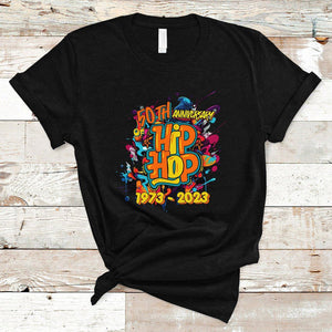 50 Years Old Fifty 50th Anniversary Of Hip Hop T Shirt TS02 Black Printyourwear