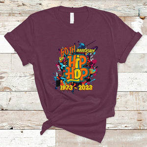 50 Years Old Fifty 50th Anniversary Of Hip Hop T Shirt TS02 Maroon Printyourwear