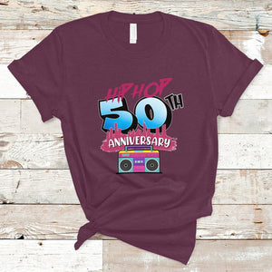 50 Years Old Hip-Hop 50th Anniversary Of Hip Hop T Shirt TS02 Maroon Printyourwear