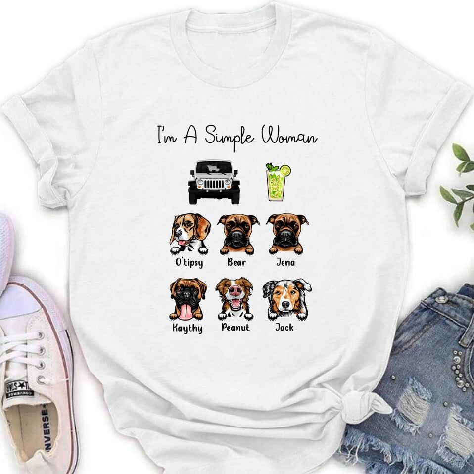 Custom Jeep T Shirt Gift For Dog Dad, Mom, Dog Lover, Drinks, Off Road I Am A Simple Man, Woman CTM Youth Custom - Printyourwear