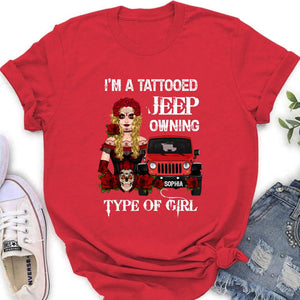 Personalized Jeep The Day of the Dead Jeep Off Road Girl T Shirt Gift Idea For Halloween, Off Road Lover CTM Custom - Printyourwear