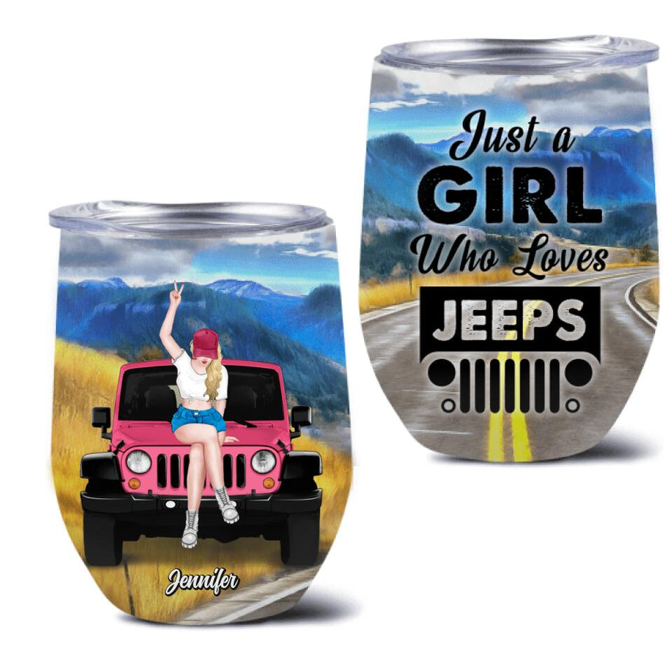 Personalized JP Off Road Wine Tumbler Gift For Girl Friend CTM 12 OZ Custom - Printyourwear