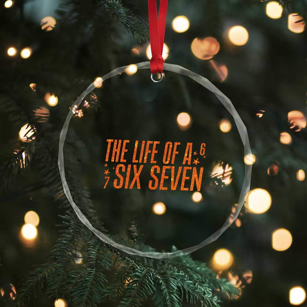 67 Six Seven Meme Crystal Glass Ornament TS14 Print Your Wear