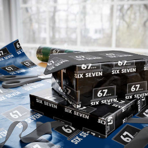 67 Six Seven Meme Wrapping Paper Roll Funny Tech Support TS14 Black Print Your Wear