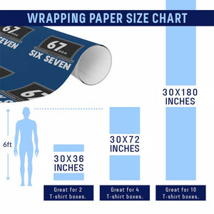 67 Six Seven Meme Wrapping Paper Roll Funny Tech Support TS14 Print Your Wear
