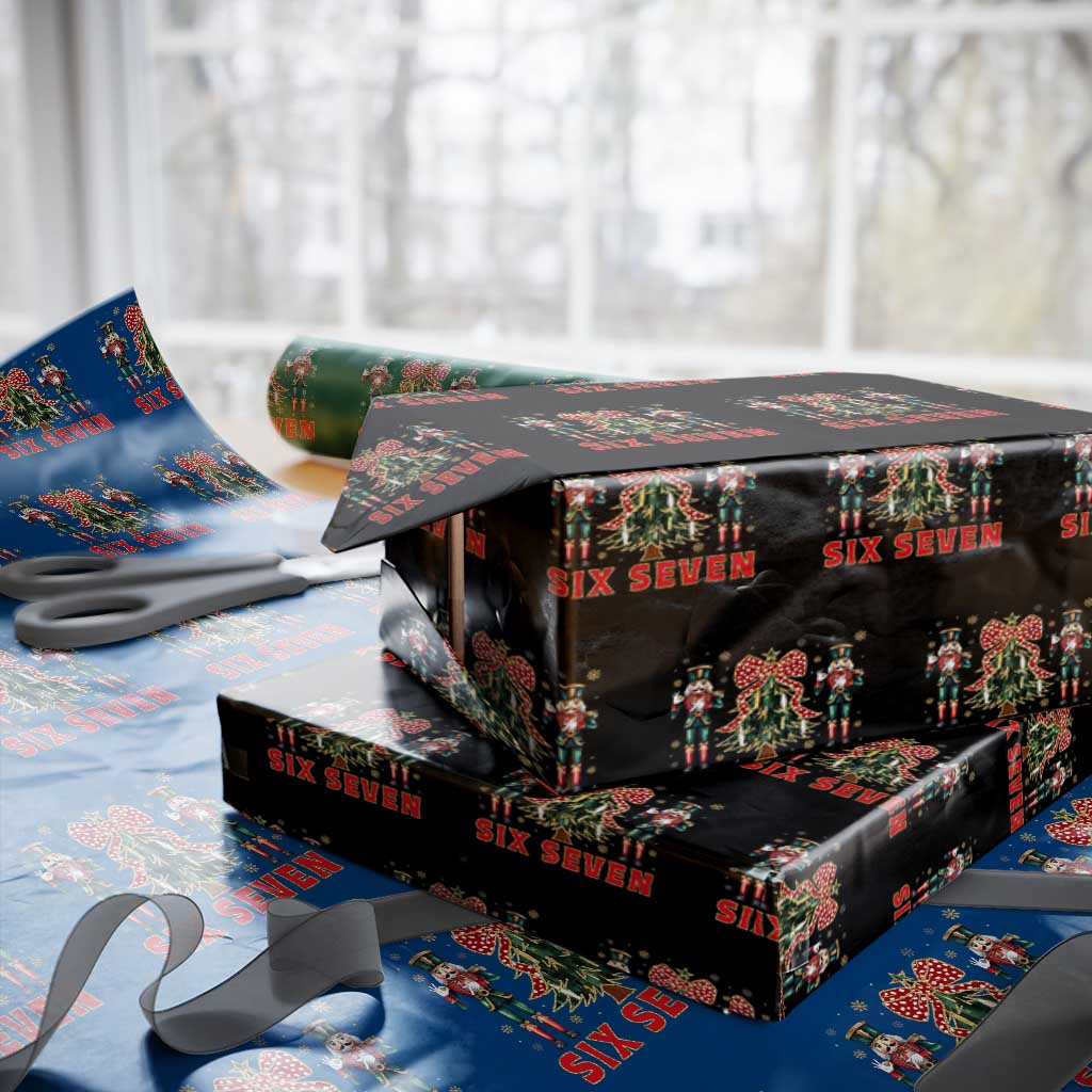 67 Six Seven Nutcracker Christmas Meme Wrapping Paper Roll TS14 Black Print Your Wear