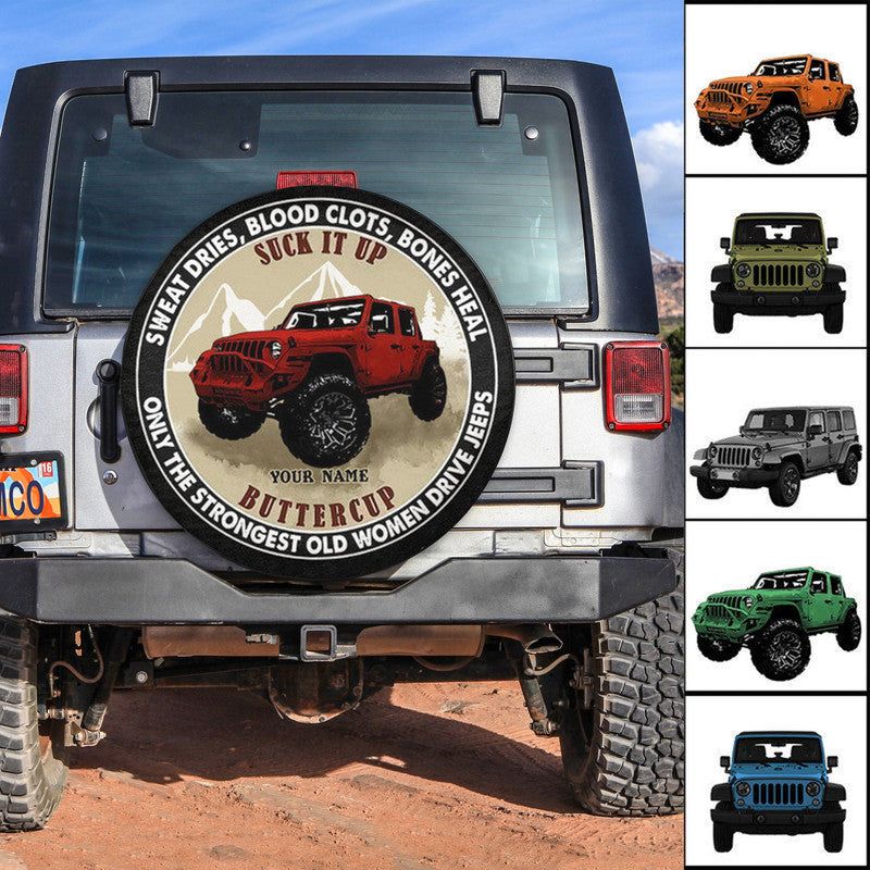 Custom JP Tire Cover With Camera Hole, Suck It Up Buttercup Spare Tire Cover CTM Custom - Printyourwear