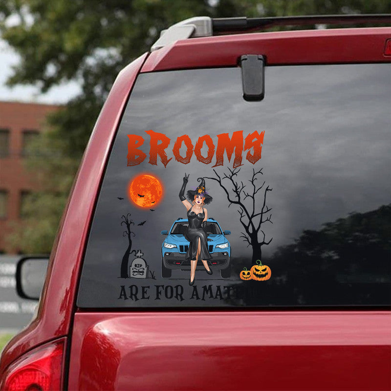 Personalized JP Girl Brooms Are For Amateurs Decal CTM package 13x13cm Custom - Printyourwear