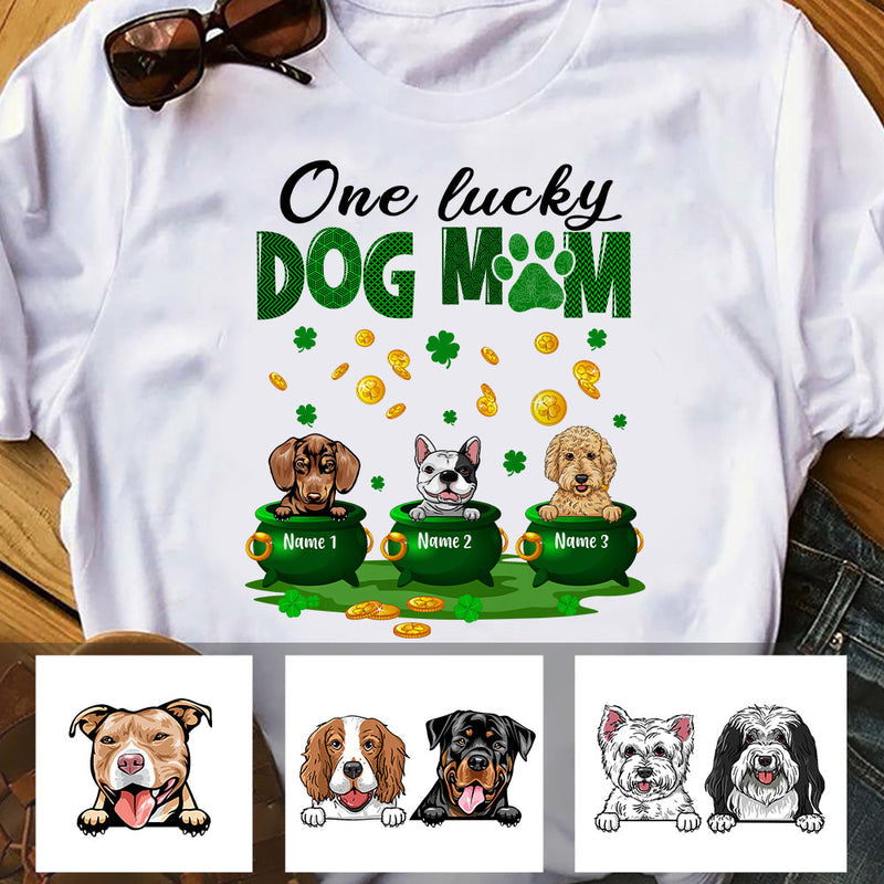 Personalized St Patricks Day Dog Mom Irish T Shirt CTM Youth Custom - Printyourwear