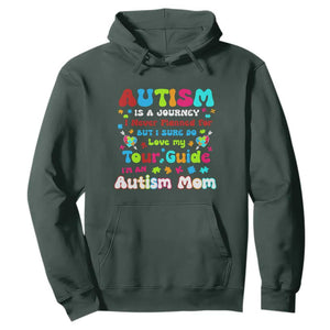 Autism Mom's Journey Hoodie TS10 Dark Forest Green Print Your Wear
