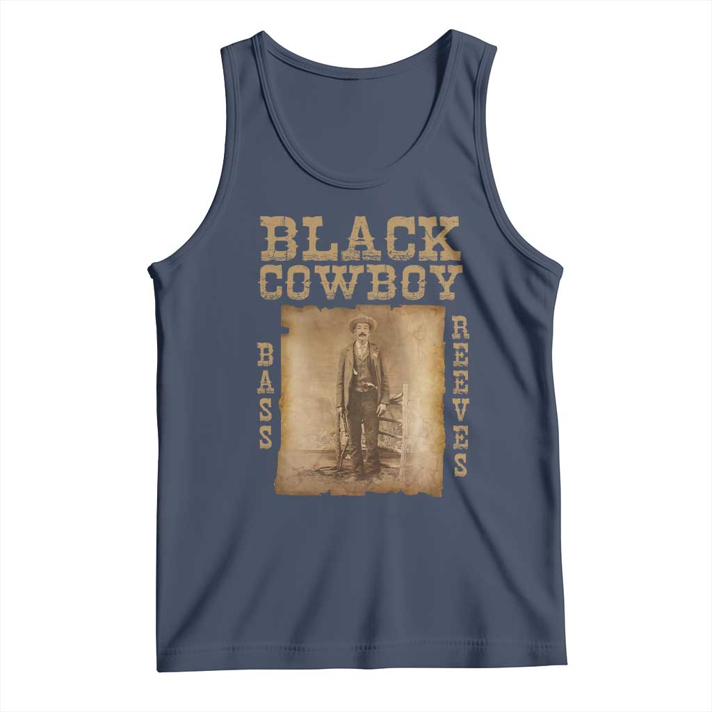 Bass Reeves Tank Top Black Cowboy Western Legend Vintage TS02 Navy Print Your Wear