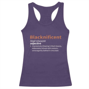 Blacknificient Definition Racerback Tank Top Black History African Roots African American TS10 Purple Print Your Wear
