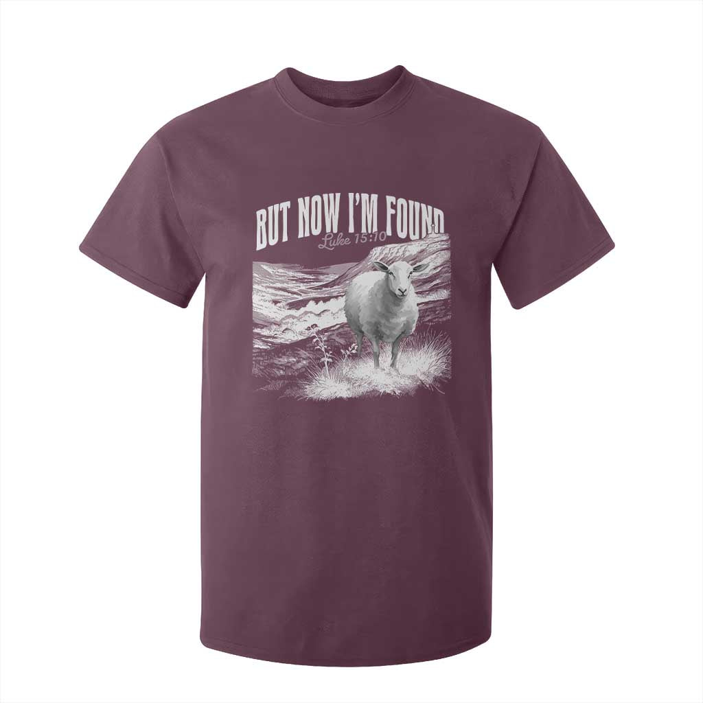 But Now I'm Found T Shirt For Kid Christian Faith Sheep TS11 Maroon Print Your Wear
