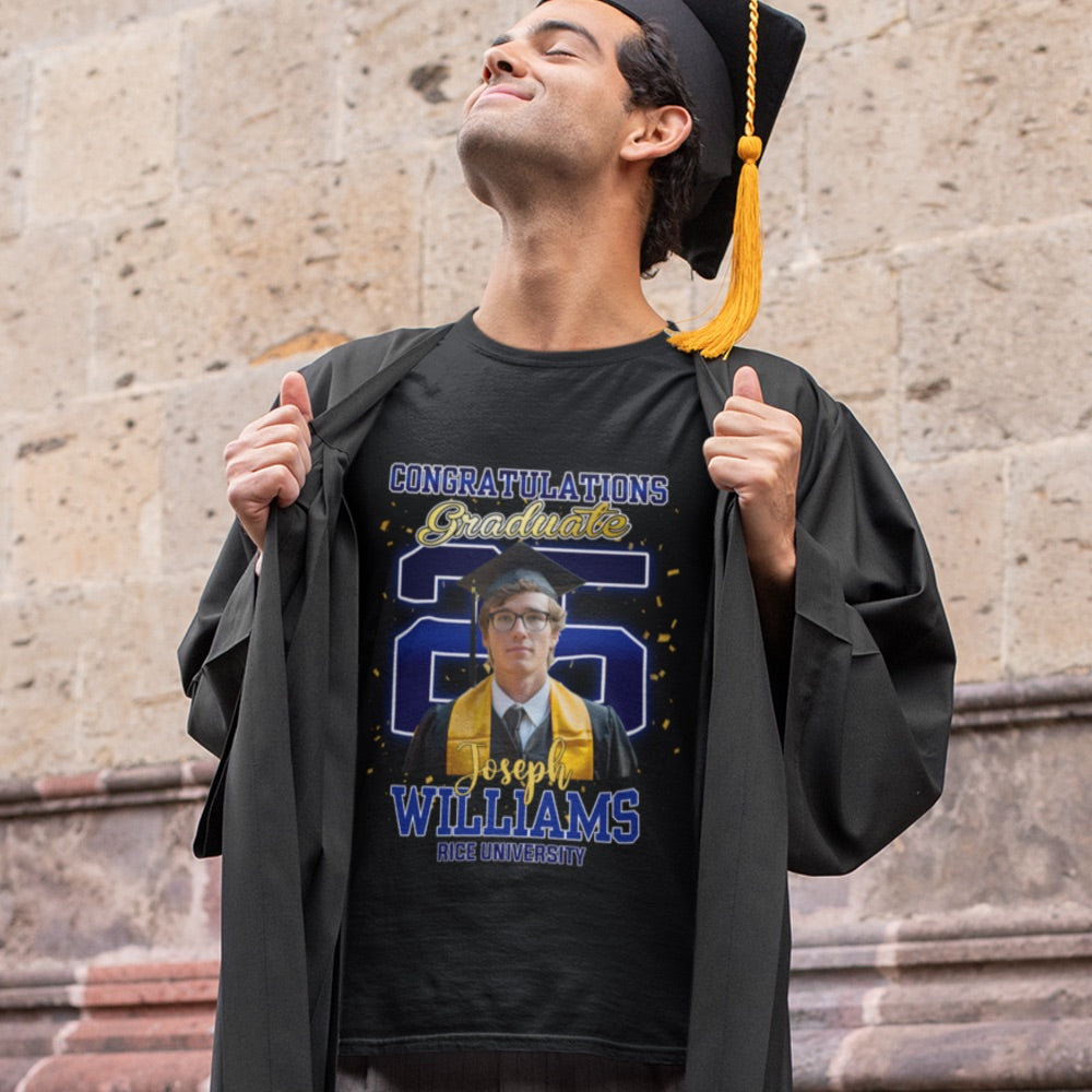 Personalized Graduation Gifts Custom Photo 2025 Graduate Congratulations Shirt CTM02 Custom - Printyourwear