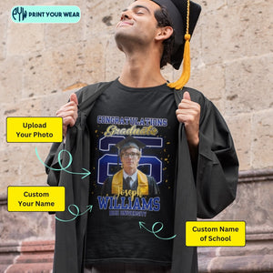 Personalized Graduation Gifts Custom Photo 2025 Graduate Congratulations Shirt CTM02 Custom - Printyourwear