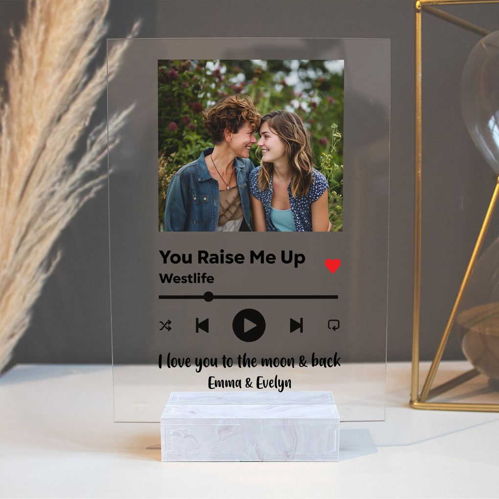 Custom Favorite Song Plaque - Personalized Photo Mom Mother's Day Gift CTM02 Acrylic Table Sign 6
