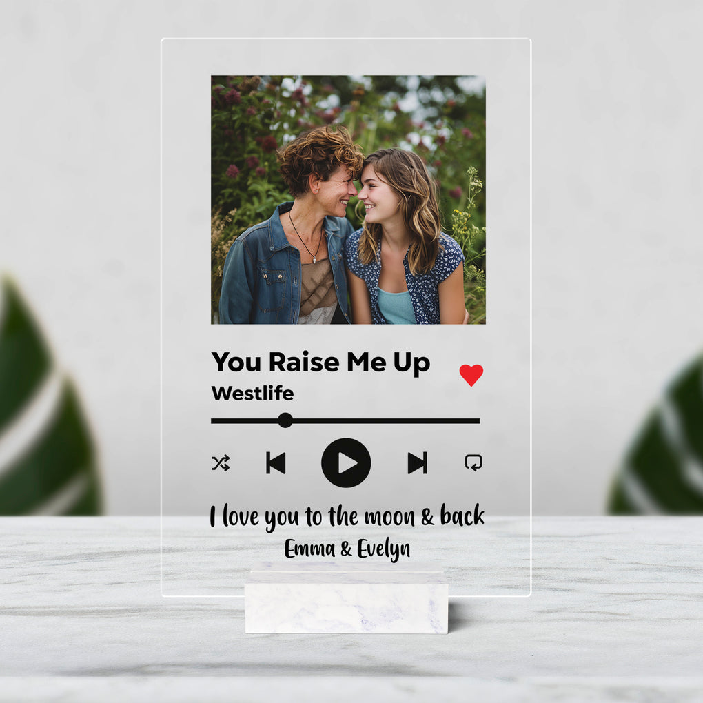 Custom Favorite Song Plaque - Personalized Photo Mom Mother's Day Gift CTM02 Acrylic Table Sign 4
