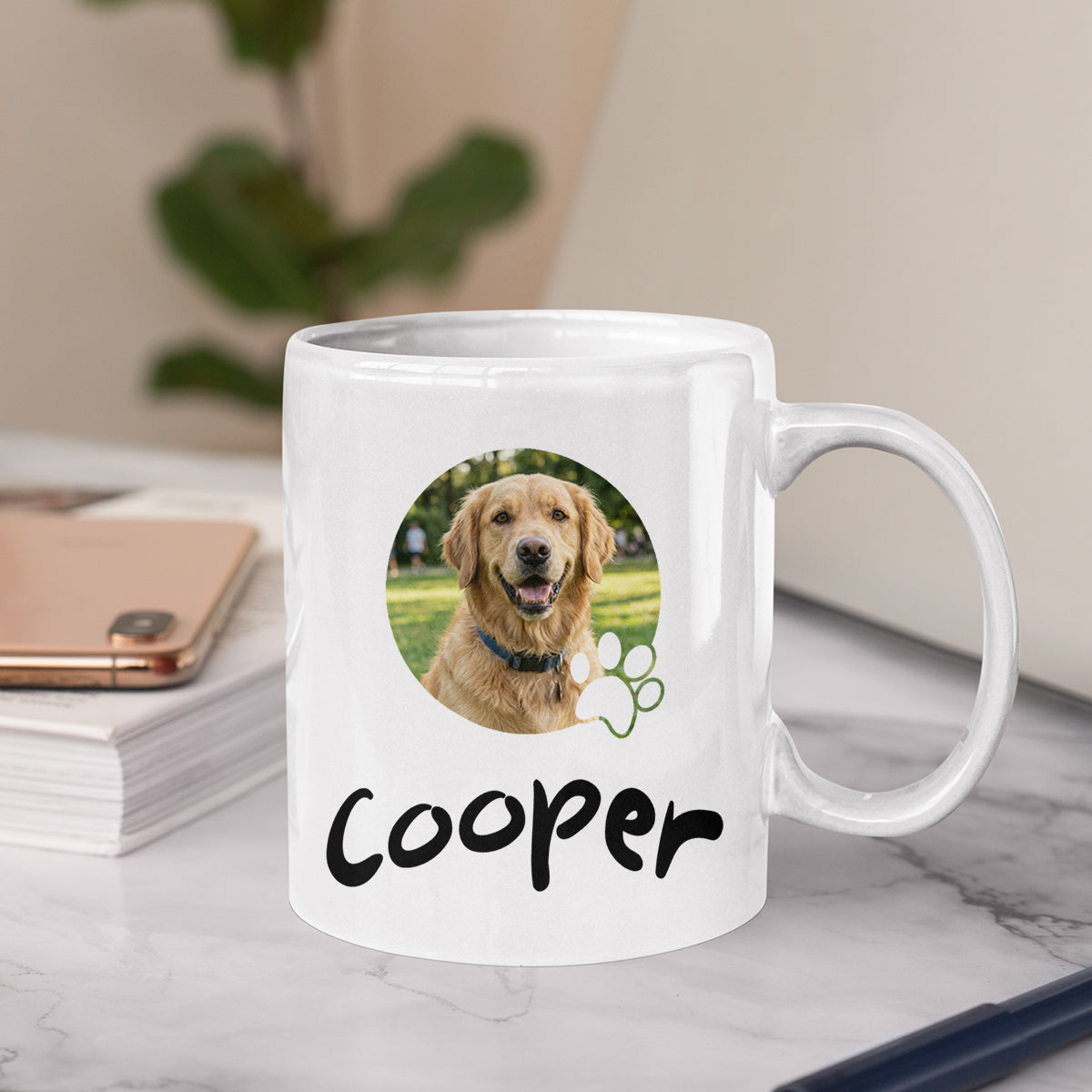 Custom Pet Photo Ceramic Coffee Mug – Personalized Gift for Pet Lovers CTM02 Print Your Wear