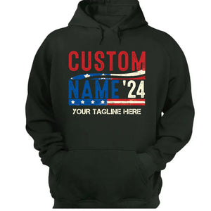 Personalized 2024 Election Shirt Custom Name '24 US President Supporter Retro CTM02 Hoodie Custom - Printyourwear