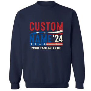 Personalized 2024 Election Shirt Custom Name '24 US President Supporter Retro CTM02 Sweater Custom - Printyourwear