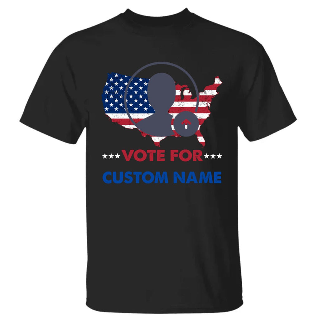 Personalized 2024 Election Shirt Custom Photo Vote For President Name America CTM02 T Shirt Custom - Printyourwear