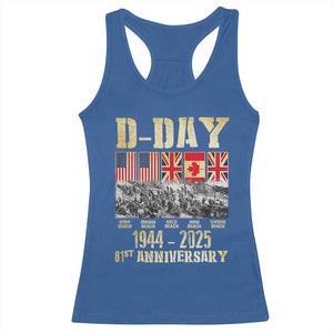 D Day 81st Anniversary Honor History Normandy WWII Racerback Tank Top TS11 Royal Blue Print Your Wear