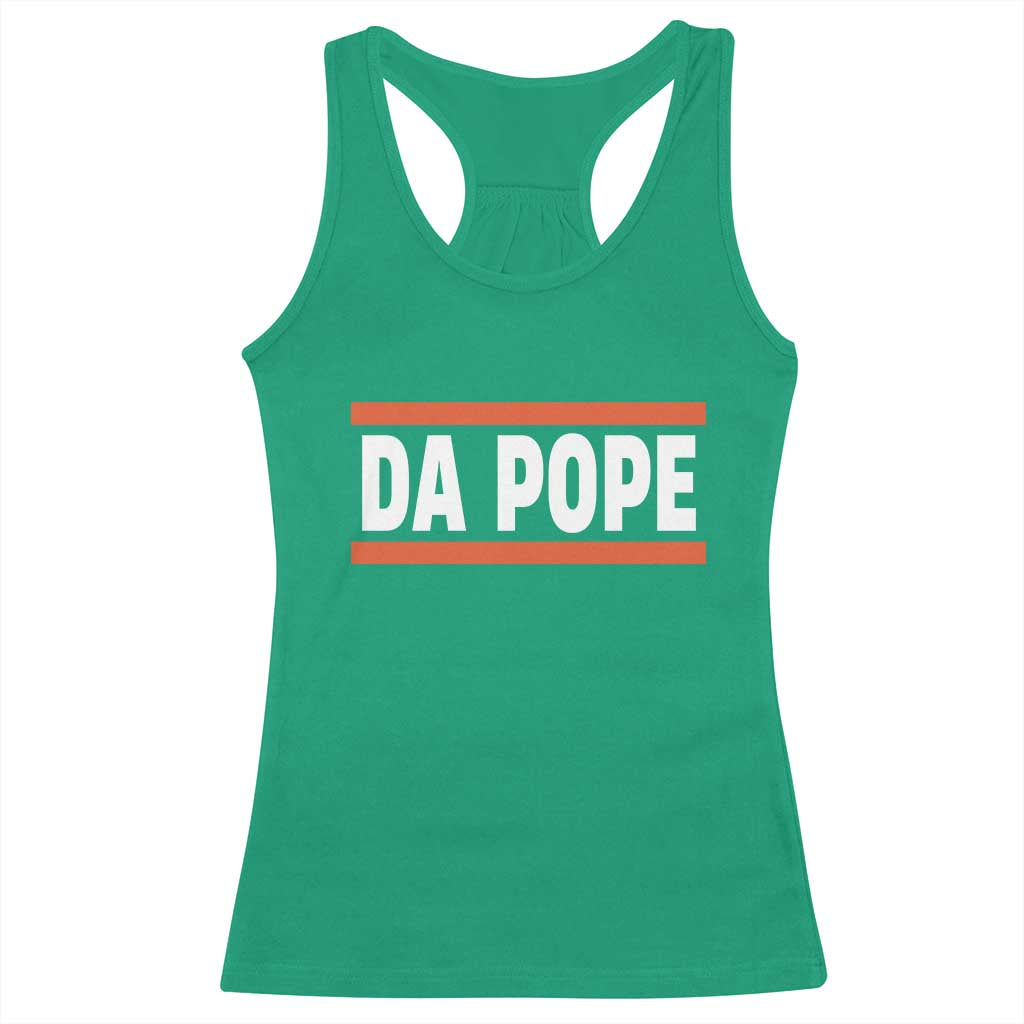Da Pope Leo XIV Racerback Tank Top Cardinal Robert Francis Prevost 267th Pope TS02 Irish Green Print Your Wear