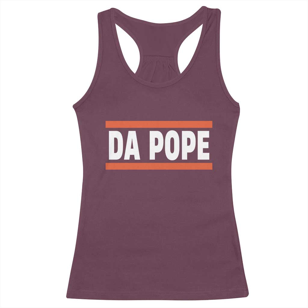 Da Pope Leo XIV Racerback Tank Top Cardinal Robert Francis Prevost 267th Pope TS02 Maroon Print Your Wear
