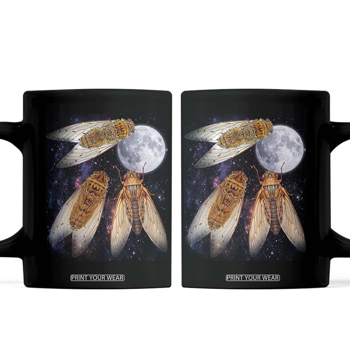 Funny 3 Cicadas Concert Fest Moon Cicada Reunion Coffee Mug TS11 Black Print Your Wear