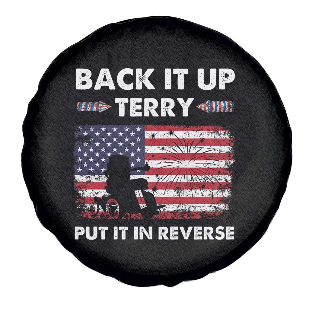 Funny 4th Of July Spare Tire Cover Back Up Terry Put It In Reverse Firework TS02 Print Your Wear