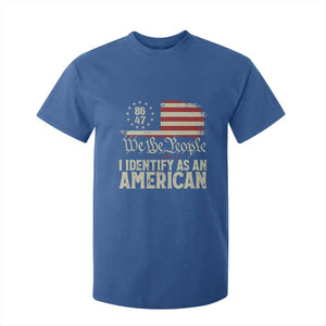 Funny 8647 I Identify As An American T Shirt For Kid American Flag TS11 Royal Blue Print Your Wear