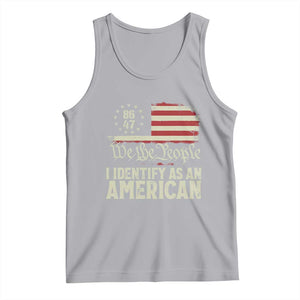 Funny 8647 I Identify As An American Tank Top American Flag TS11 Athletic Heather Print Your Wear