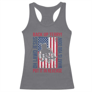 Funny Back Up Terry Put It In Reverse Racerback Tank Top Oh Lawd Jesus What Is You Doin TS11 Charcoal Print Your Wear