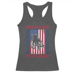 Funny Back Up Terry Put It In Reverse Racerback Tank Top Oh Lawd Jesus What Is You Doin TS11 Dark Heather Print Your Wear