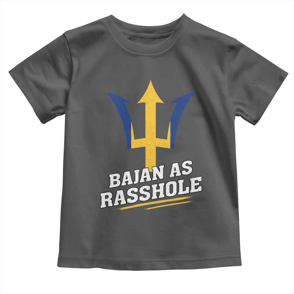 Funny Bajan As Rasshole Toddler T Shirt Barbados Tridents TS11 Dark Heather Print Your Wear