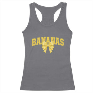 Funny Bananas Coquette Bow Baseball Player Racerback Tank Top TS11 Charcoal Print Your Wear