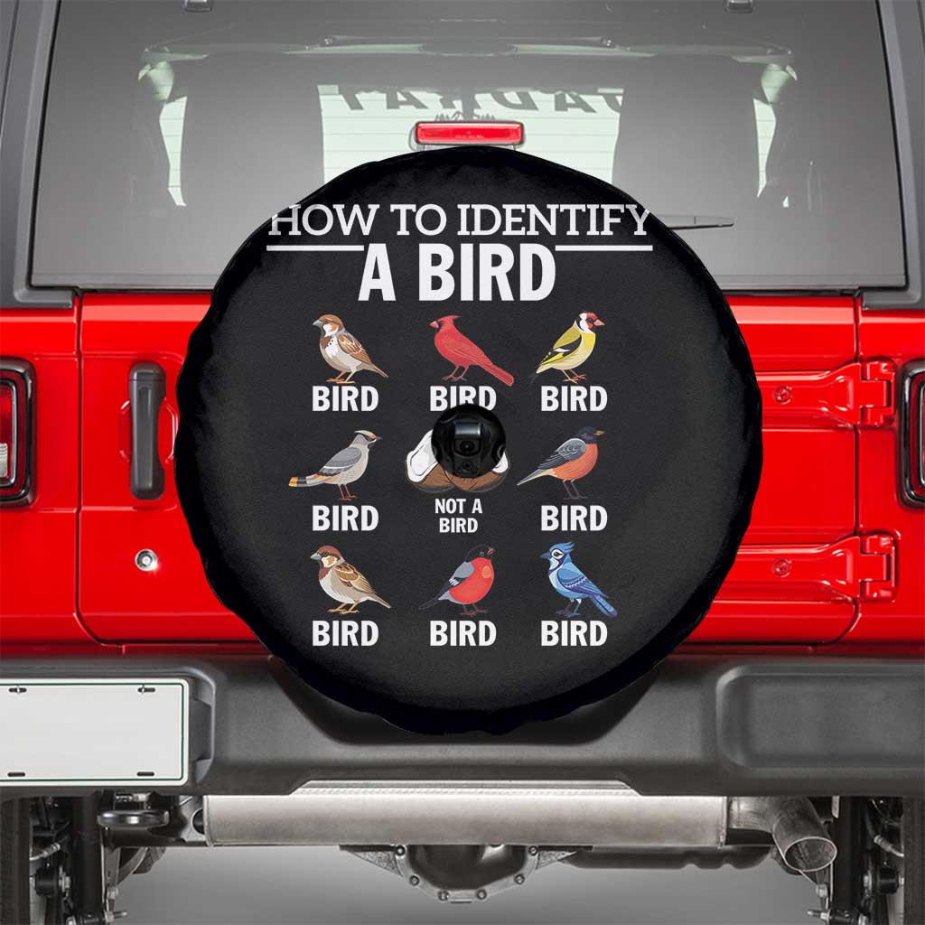 Funny Bird Watching Spare Tire Cover How To Identify A Bird TS02 Black Print Your Wear