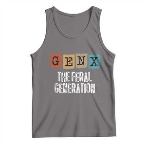 Funny Gen X The Feral Generation Tank Top TS11 Deep Heather Print Your Wear