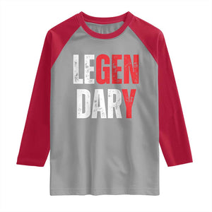Funny Gen Y Legendary Raglan Shirt Vintage Generation Y TS11 Sport Gray Red Print Your Wear