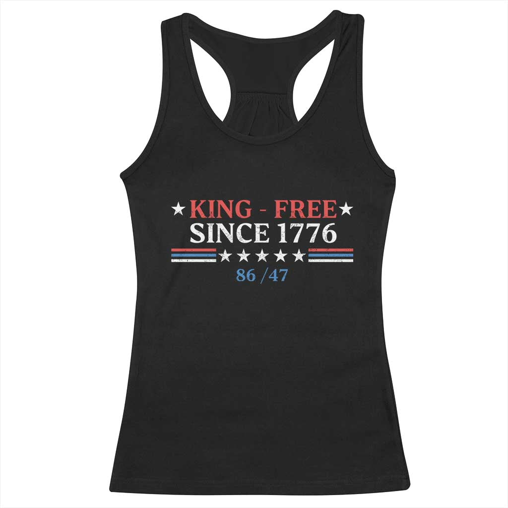 Funny King Free Since 1776 8647 Racerback Tank Top TS11 Black Print Your Wear
