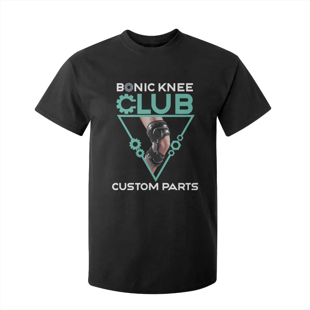 Funny Knee Replacement Surgery T Shirt For Kid Bionic Knee Club Custom Parts TS02 Black Print Your Wear