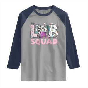 Funny Lab Squad Chemistry Laboratory Week Raglan Shirt TS11 Sport Gray Navy Print Your Wear