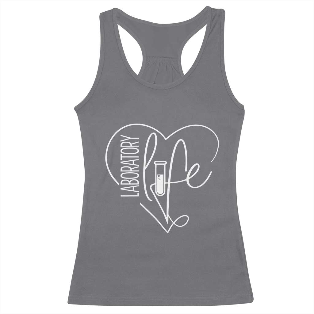 Funny Laboratory Life Lab Chemistry Scientist Racerback Tank Top TS11 Charcoal Print Your Wear