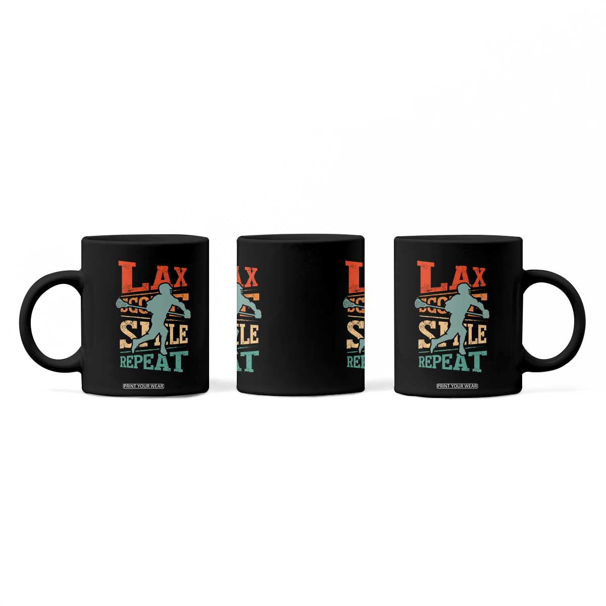 Funny Lax Score Smile Repeat Coffee Mug Lax Lacrosse Lover TS11 Print Your Wear